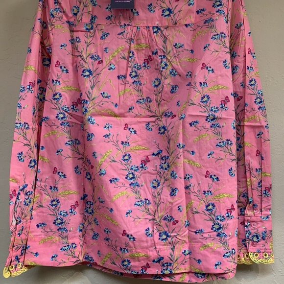 J Crew Cotton Poplin Ruffle Blouse In Liberty XXS - Picture 3 of 11